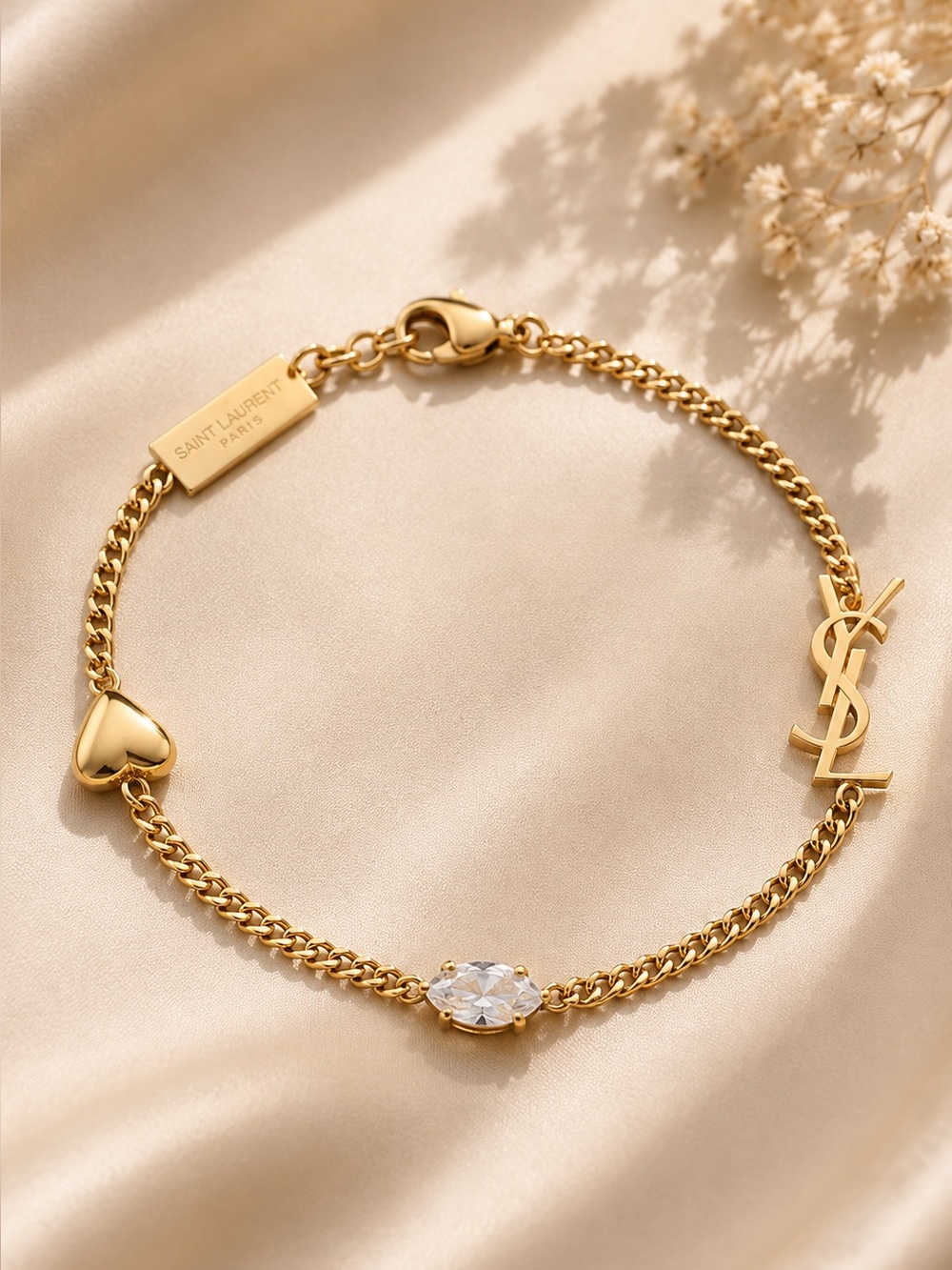 Luxury Inspired Gold Initial Chain Bracelet | Minimalist Paris Style Jewelry